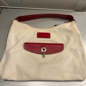 Kate Spade Red and Cream Shoulder Bag